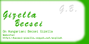 gizella becsei business card